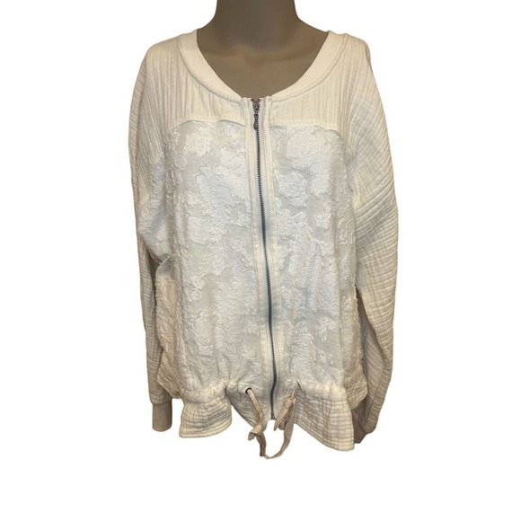 ANTHROPOLOGIE SATURDAY/SUNDAY SCENIC ROUTE BOMBER JACKET sz L - Picture 2 of 6